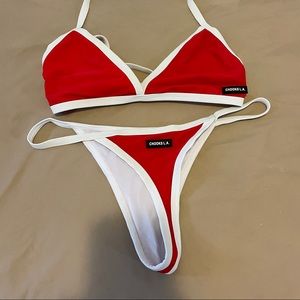 Chooks bikini in red size medium